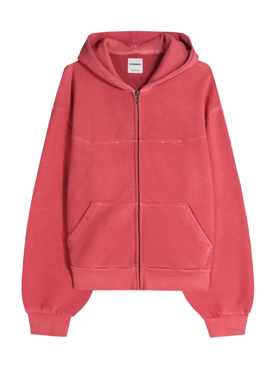 Толстовка с капюшоном на молнии Bershka, красный
Толстовка с капюшоном на молнии Bershka, красный