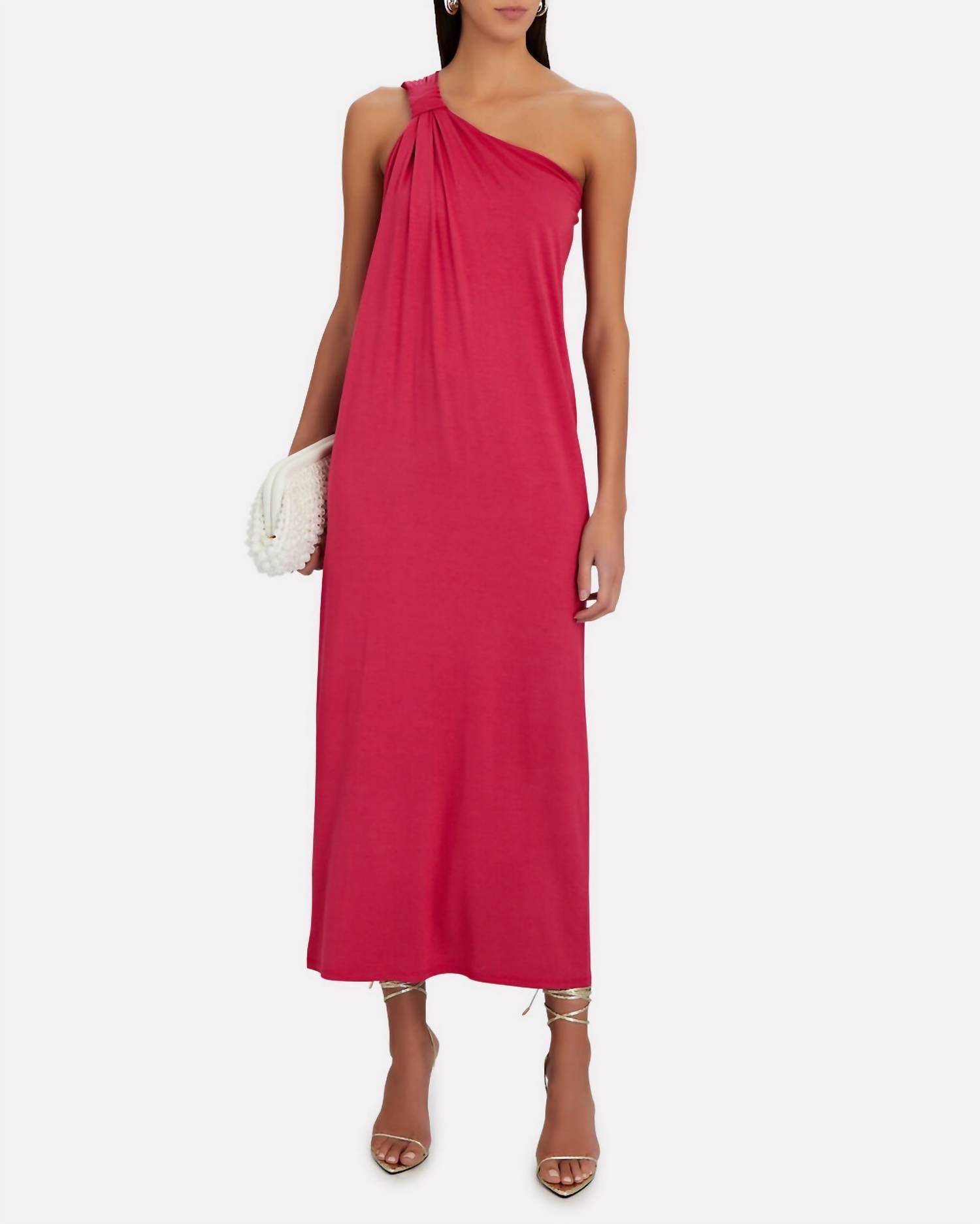 Платье макси на одно плечо цвета фуксии и розового цвета NILI LOTAN
Платье макси на одно плечо цвета фуксии и розового цвета NILI LOTAN