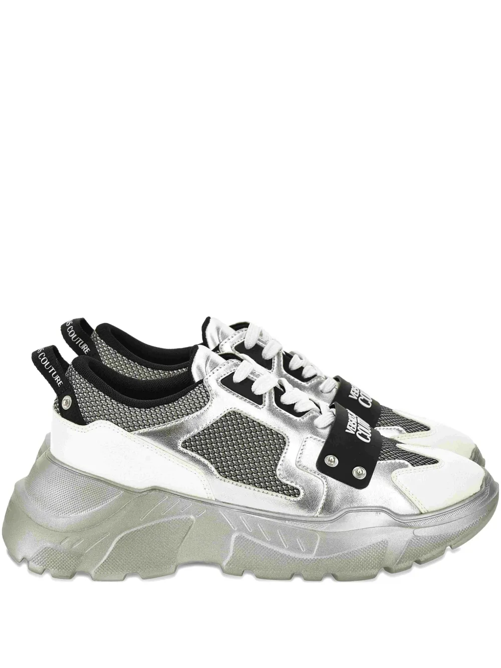 Кроссовки с металлическими вставками из сетки Versace Jeans Couture, белый
Кроссовки с металлическими вставками из сетки Versace Jeans Couture, белый