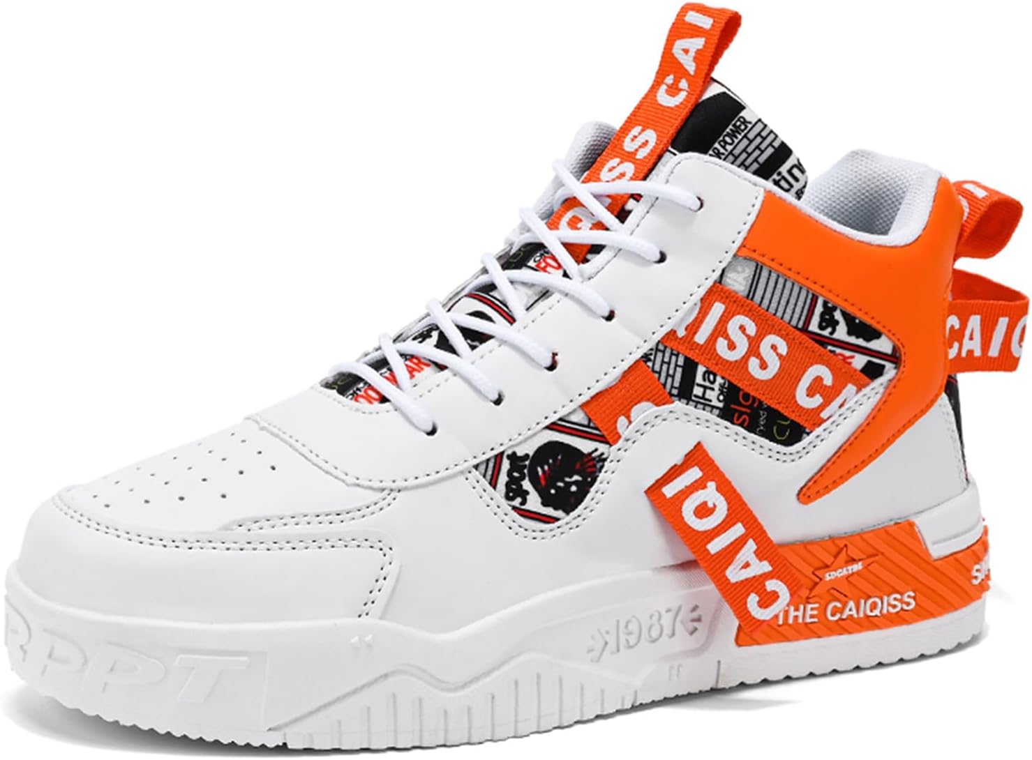 Мужские повседневные стильные кроссовки для скейтборда, противоскользящие, износостойкие, с амортизацией, для ходьбы и бега Generic, белый/оранжевый
Мужские повседневные стильные кроссовки для скейтборда, противоскользящие, износостойкие, с амортизацией, для ходьбы и бега Generic, белый/оранжевый