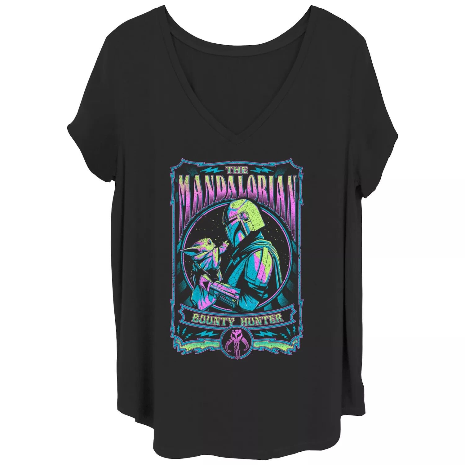 Футболка больших размеров Bounty Hunter с v-образным вырезом и графическим рисунком Disney's Mandalorian Juniors Licensed Character
Футболка больших размеров Bounty Hunter с v-образным вырезом и графическим рисунком Disney's Mandalorian Juniors Licensed Character
