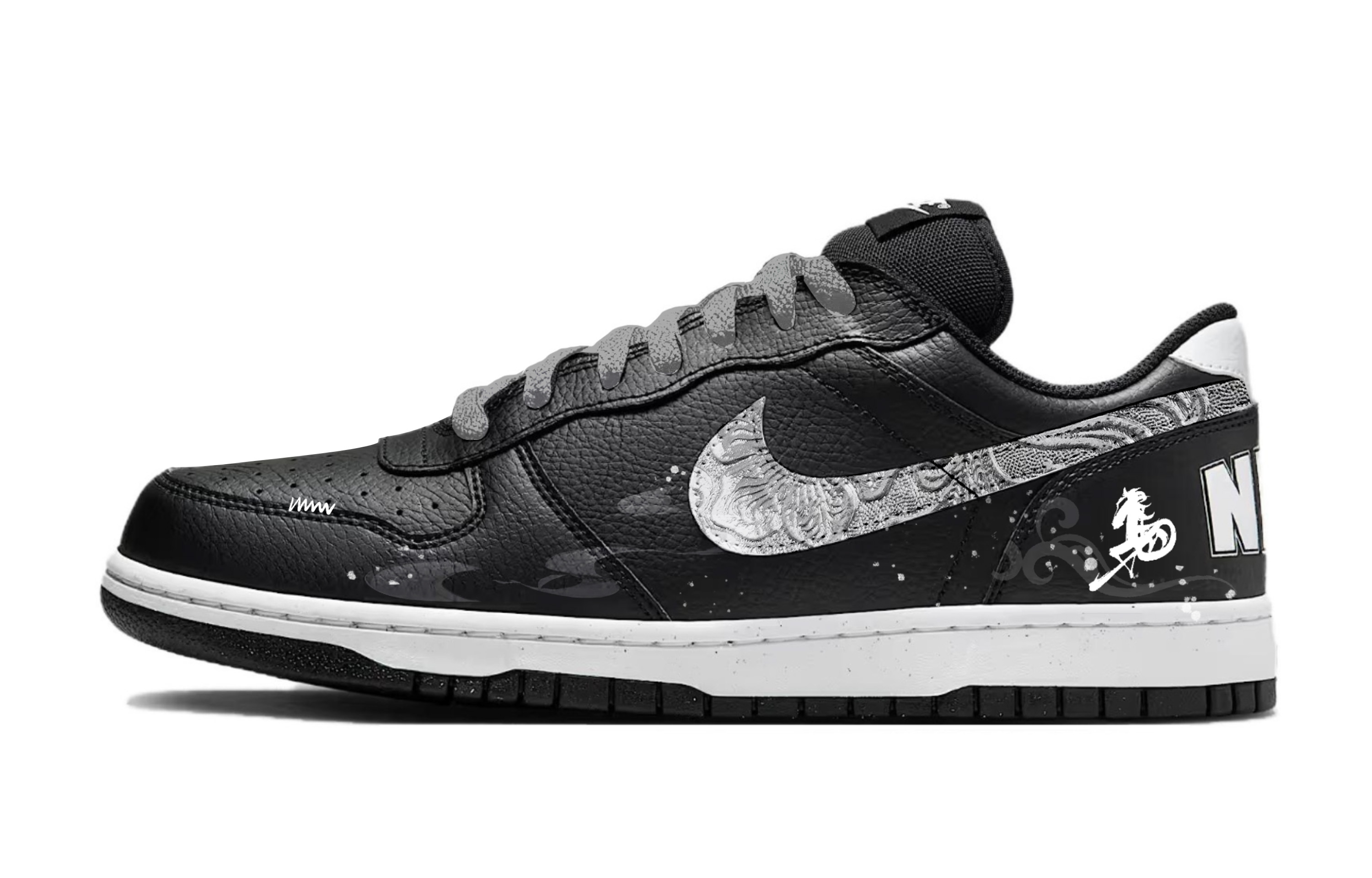 Nike Большие устойчивые к истиранию низкие кеды для скейтбординга унисекс черный серебристый
Nike Большие устойчивые к истиранию низкие кеды для скейтбординга унисекс черный серебристый