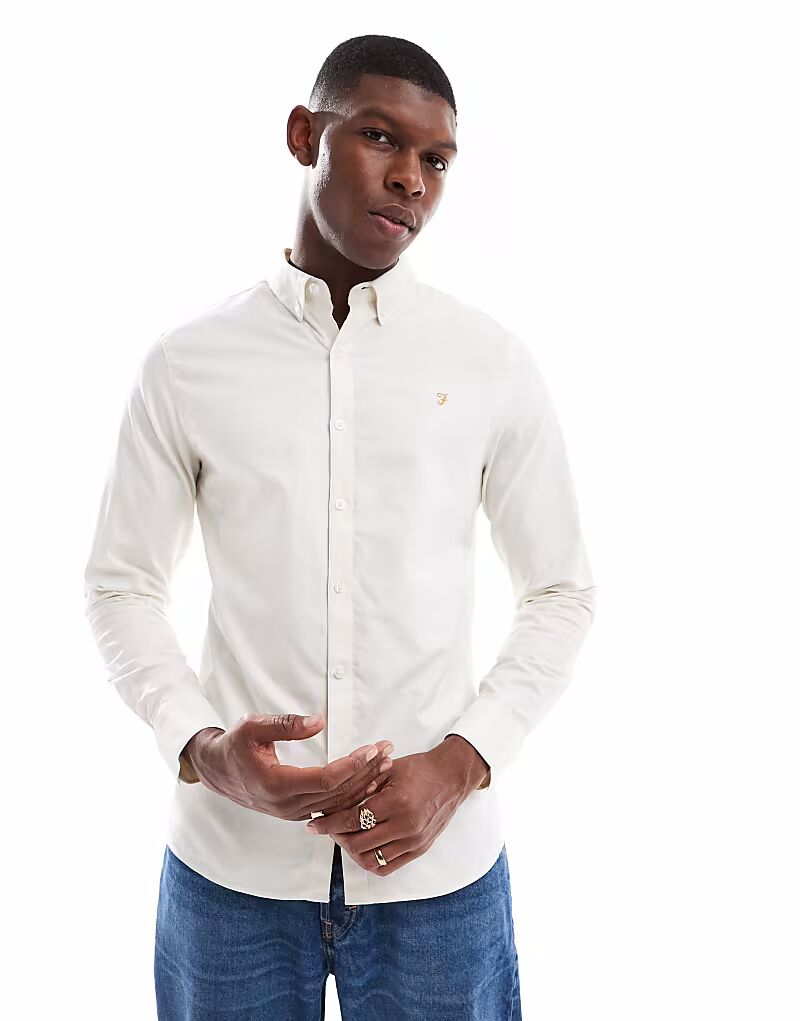 Рубашка Farah Brewer с длинными рукавами бежевого цвета
Рубашка Farah Brewer с длинными рукавами бежевого цвета