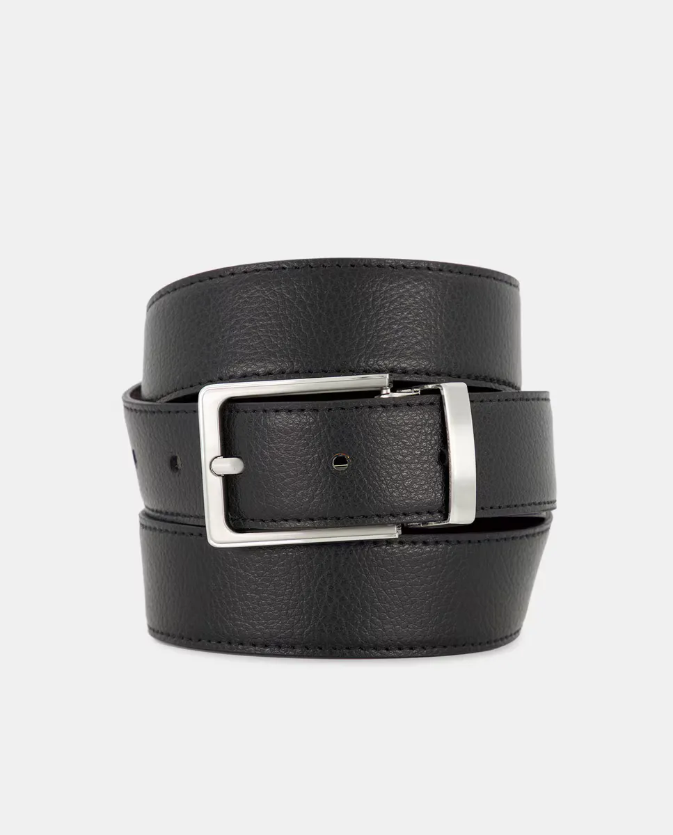 Двусторонний кожаный ремень черного и коричневого цветов Dustin, черный
Двусторонний кожаный ремень черного и коричневого цветов Dustin, черный