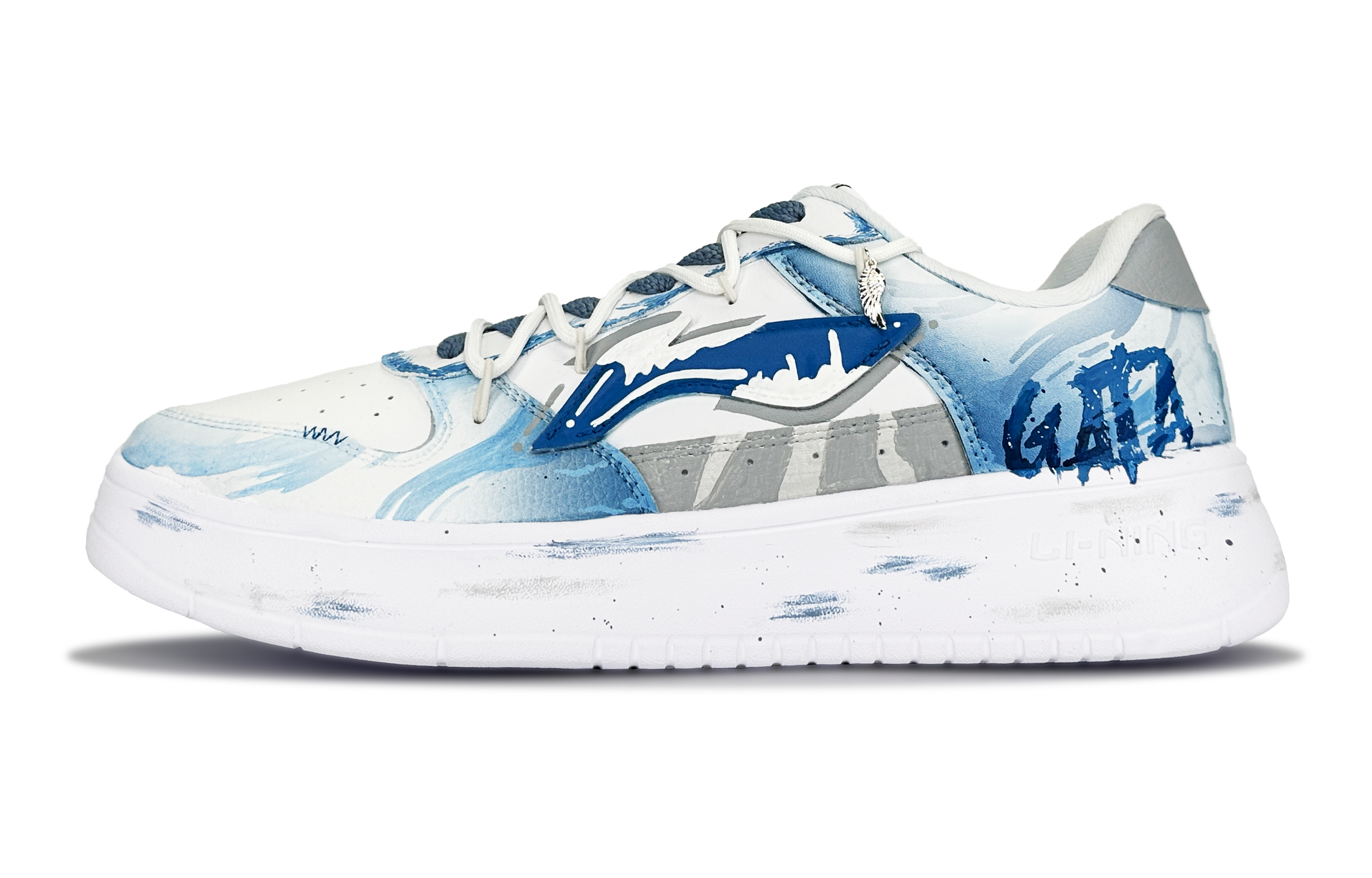 LINING Кроссовки для скейтбординга Pontoon Boats, износостойкие, противоскользящие, низкие, мужские, сине-белые
LINING Кроссовки для скейтбординга Pontoon Boats, износостойкие, противоскользящие, низкие, мужские, сине-белые