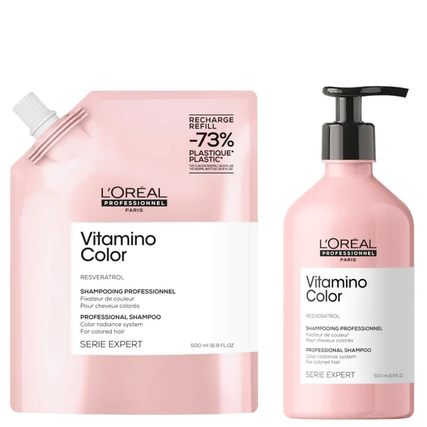 Шампунь vitamino color 500 мл и сменная упаковка 500 мл для окрашенных волос L’Oréal Professionnel
Шампунь vitamino color 500 мл и сменная упаковка 500 мл для окрашенных волос L’Oréal Professionnel