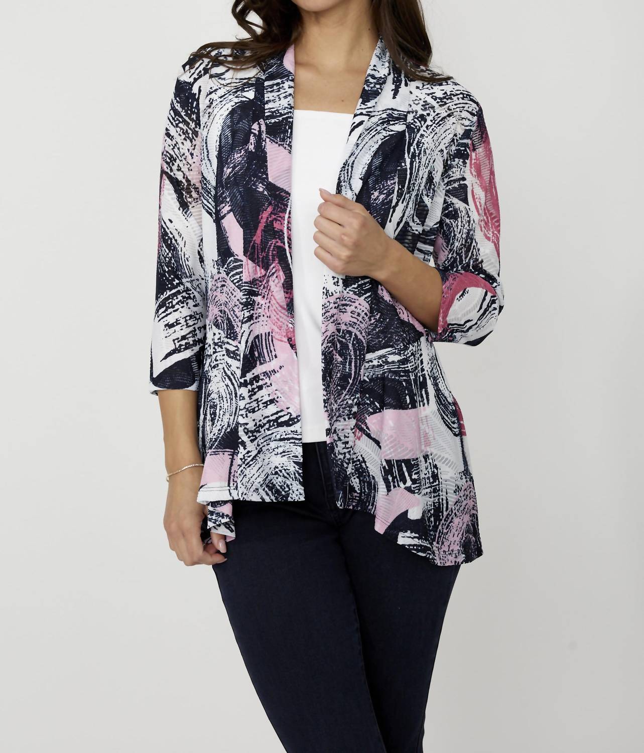 Вязаный кардиган с накидкой в цвете Navy / Pink Frank Lyman
Вязаный кардиган с накидкой в цвете Navy / Pink Frank Lyman