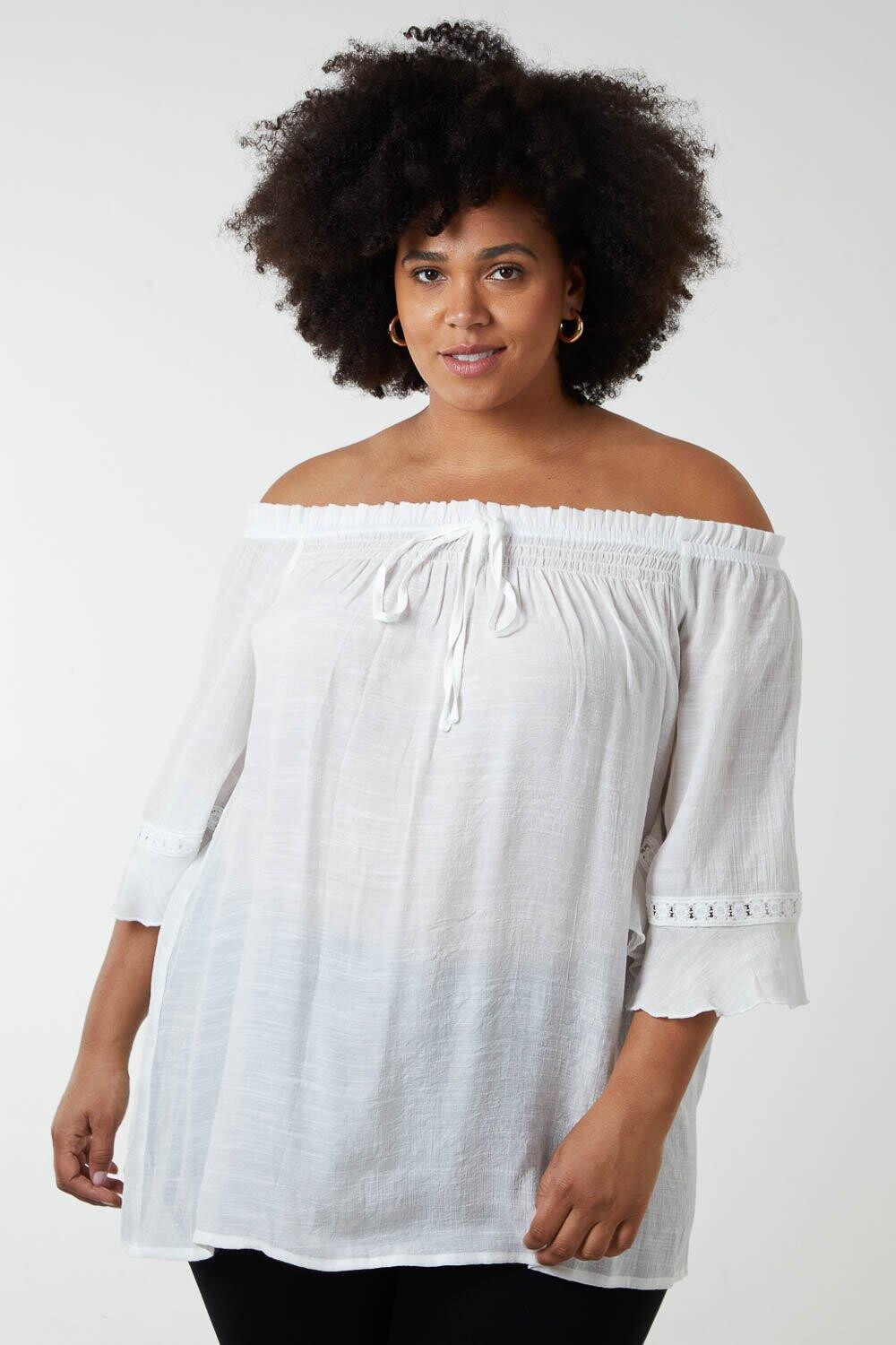 Топ с открытыми плечами и завязкой спереди Blue Vanilla, белый
Топ с открытыми плечами и завязкой спереди Blue Vanilla, белый