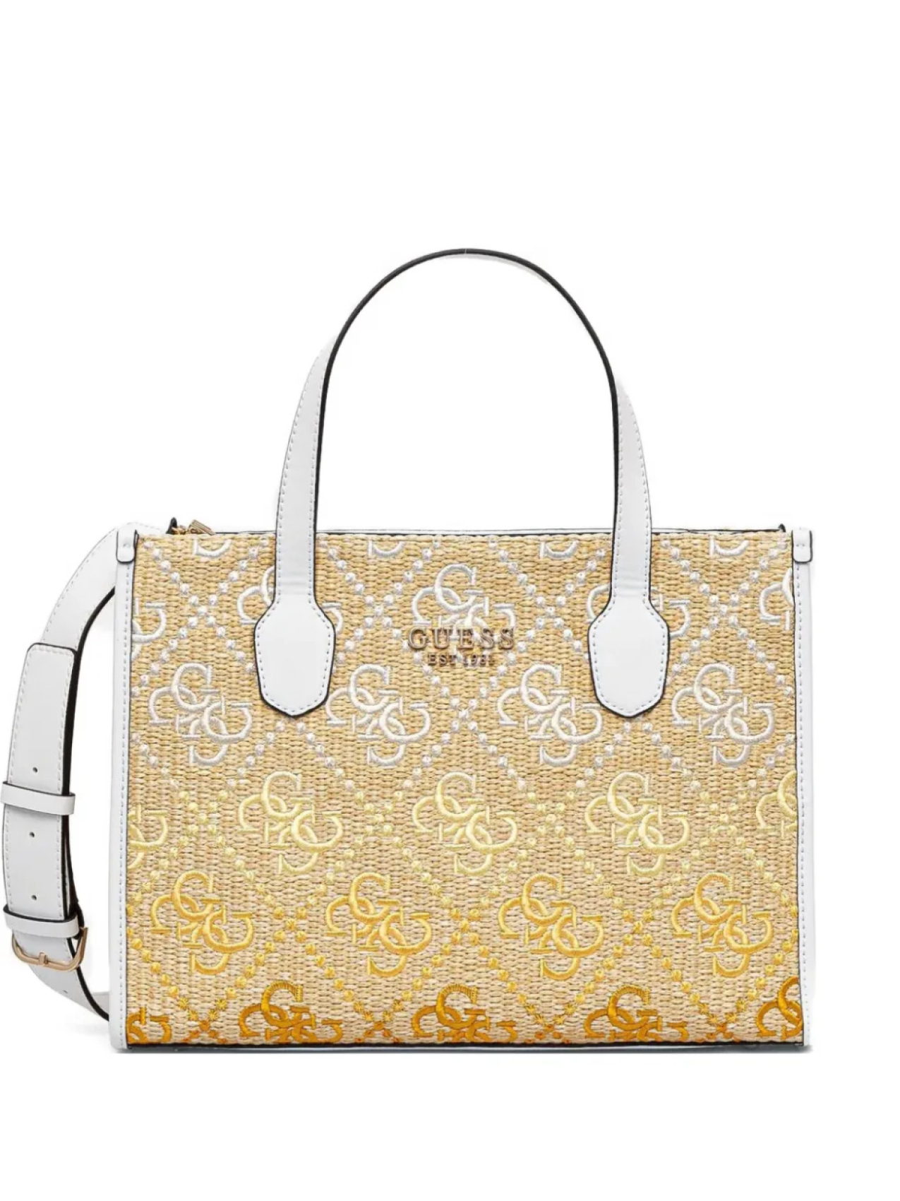 GUESS USA плетеная сумка-тоут с логотипом, нейтральный
GUESS USA плетеная сумка-тоут с логотипом, нейтральный