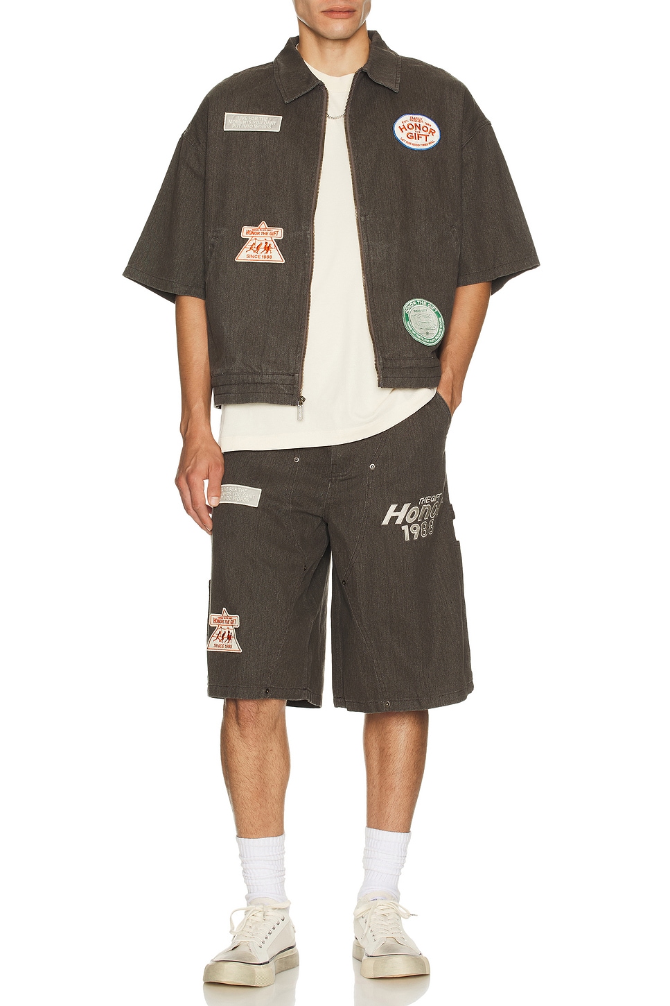 Твиловая рубашка на молнии Honor The Gift, Black
Твиловая рубашка на молнии Honor The Gift, Black