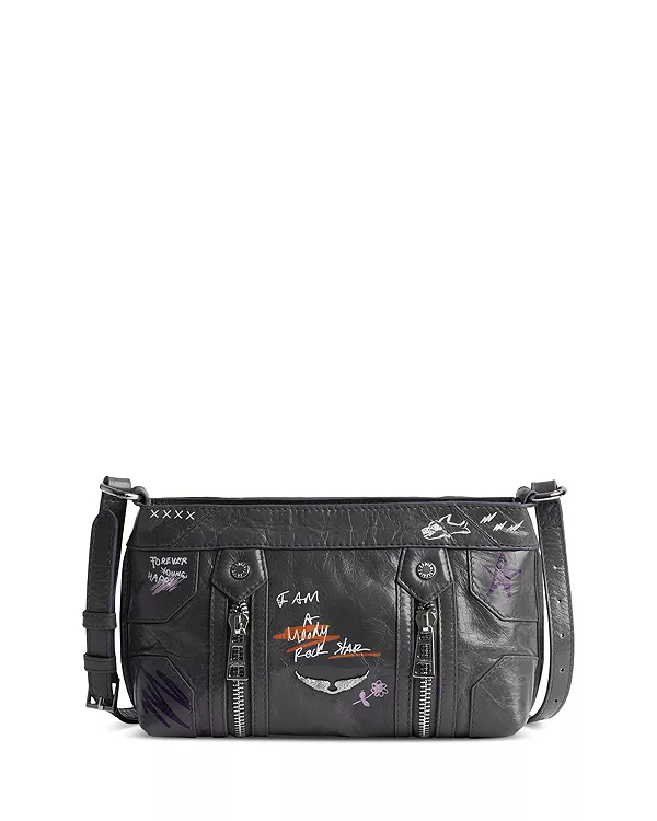 Сумка через плечо из винтажной лакированной кожи с рисунком «солнечное настроение» от Humberto Cruz. Zadig & Voltaire, серый
Сумка через плечо из винтажной лакированной кожи с рисунком «солнечное настроение» от Humberto Cruz. Zadig & Voltaire, серый