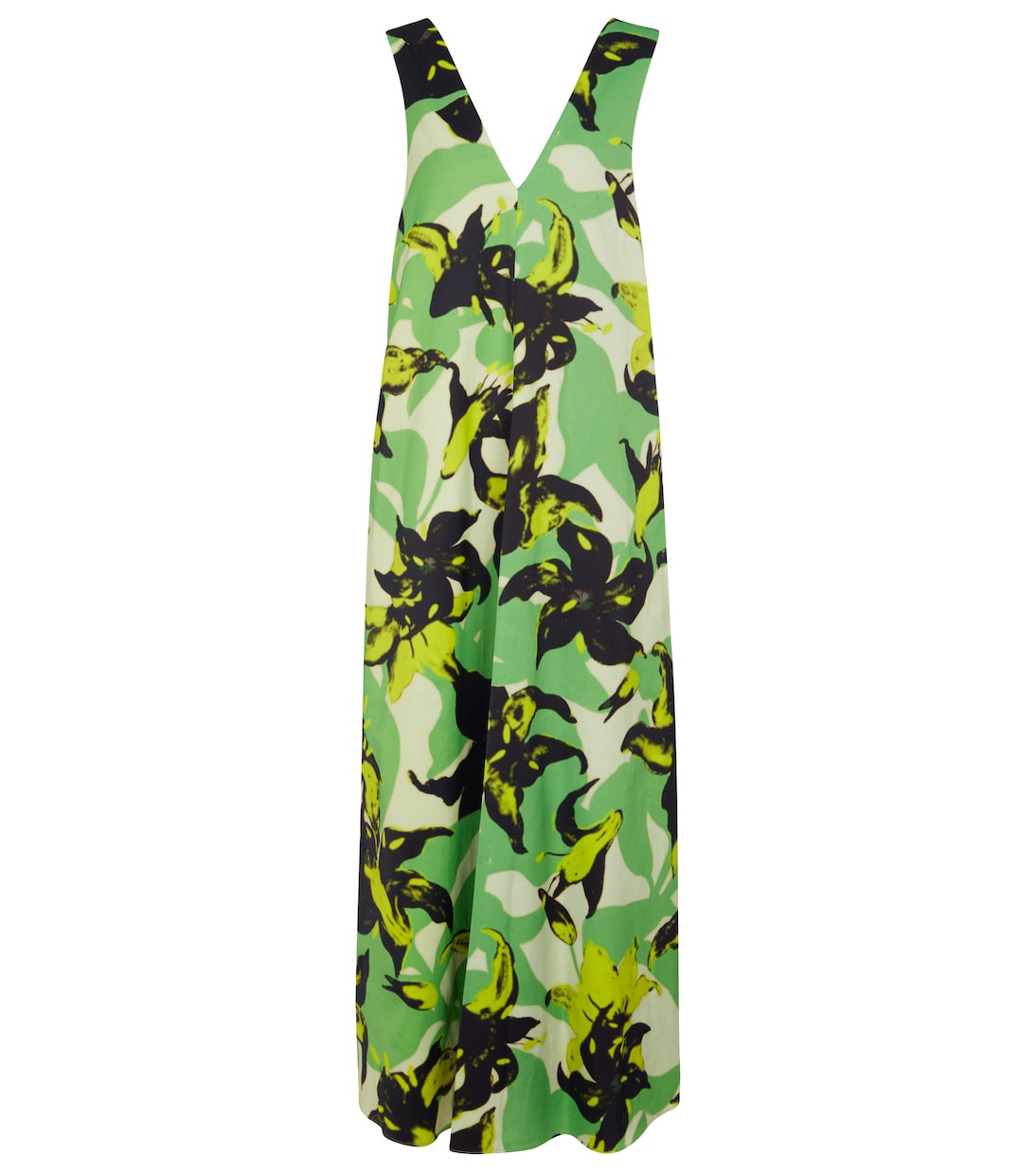 Платье макси из атласа с цветочным принтом Dries Van Noten, зеленый
Платье макси из атласа с цветочным принтом Dries Van Noten, зеленый