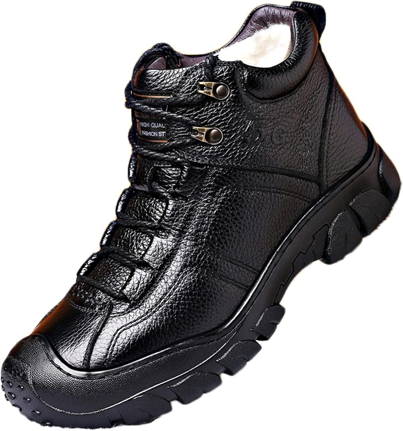 Мужские зимние ботинки Yiozoi с высоким берцем, ветронепроницаемые, утепленные бархатной подкладкой, для прогулок на улице, шнуровка, классические повседневные ботинки, черный
Мужские зимние ботинки Yiozoi с высоким берцем, ветронепроницаемые, утепленные бархатной подкладкой, для прогулок на улице, шнуровка, классические повседневные ботинки, черный