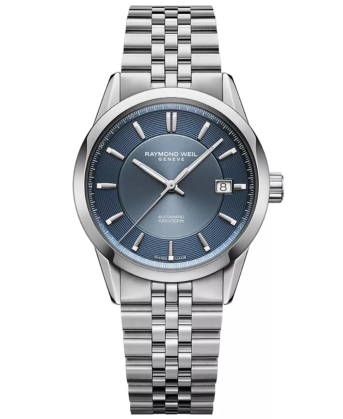 Мужские автоматические часы Freelancer с синим циферблатом на стальном браслете, 38 мм Raymond Weil
Мужские автоматические часы Freelancer с синим циферблатом на стальном браслете, 38 мм Raymond Weil