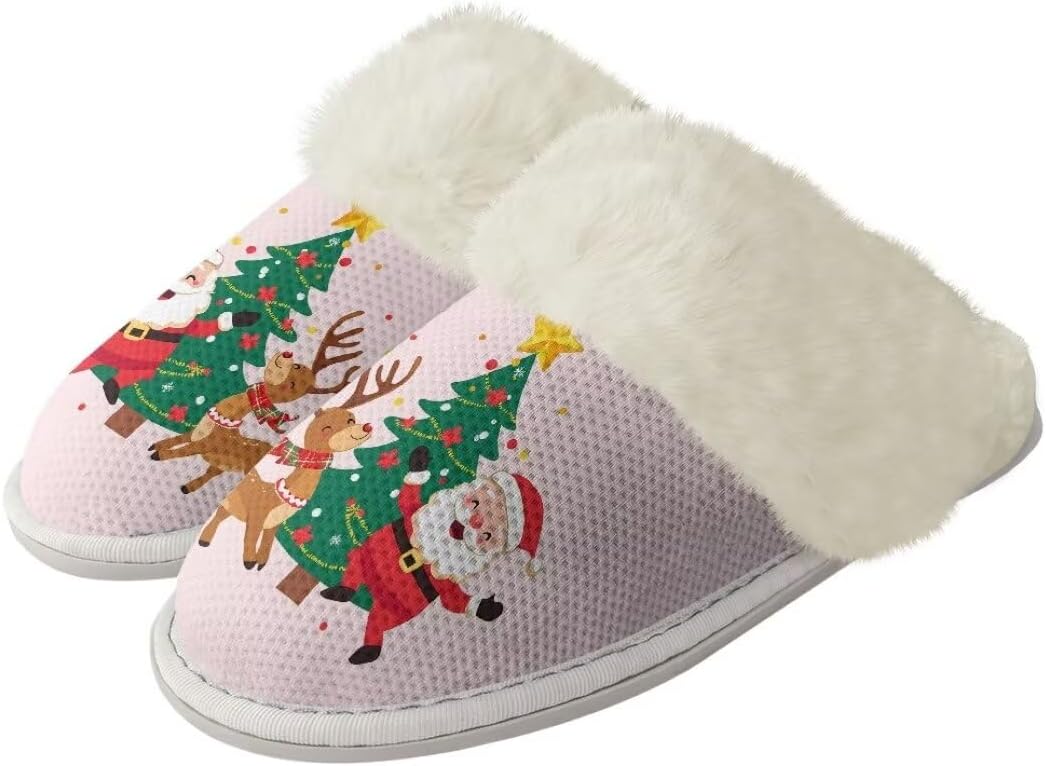 Женские и мужские рождественские тапочки с нескользящей подошвой, пушистые домашние туфли с резиновой подошвой для дома Xixirimido, Santa Claus
Женские и мужские рождественские тапочки с нескользящей подошвой, пушистые домашние туфли с резиновой подошвой для дома Xixirimido, Santa Claus