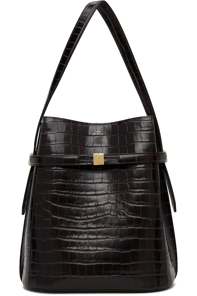 Поясная сумка-ведро с тиснением под крокодила Toteme, коричневый
Поясная сумка-ведро с тиснением под крокодила Toteme, коричневый