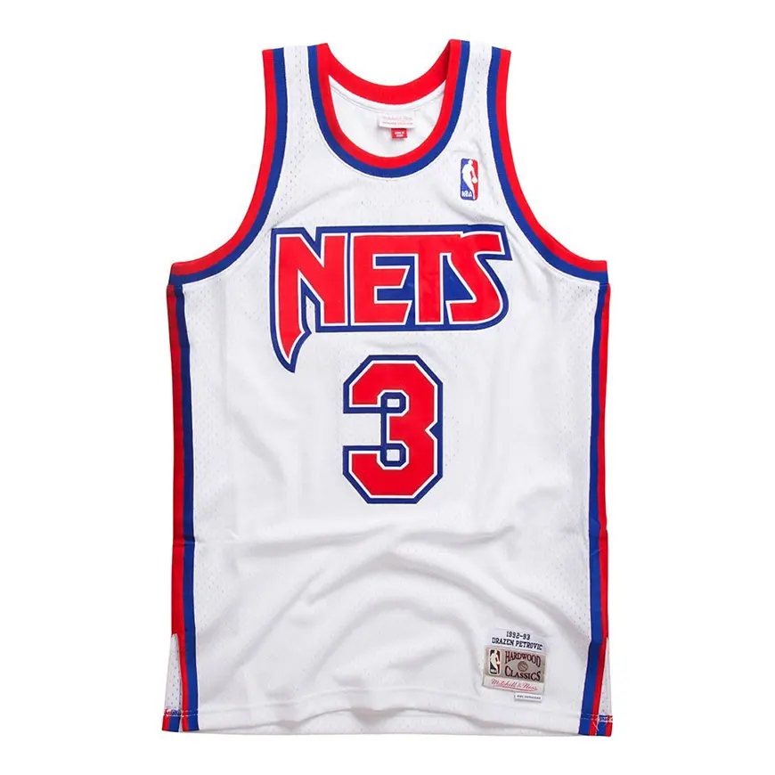 Джерси Mitchell & Ness x NBA New Jersey Nets 1992-93 Swingman Jersey 'Drazen Petrovic 3', белый
Джерси Mitchell & Ness x NBA New Jersey Nets 1992-93 Swingman Jersey 'Drazen Petrovic 3', белый