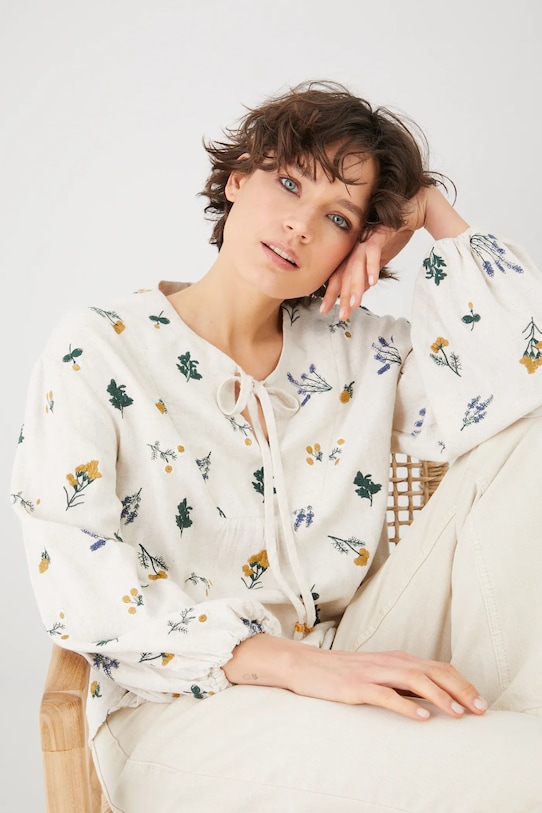 Блузка с добавлением льна Medicine, бежевый
Блузка с добавлением льна Medicine, бежевый