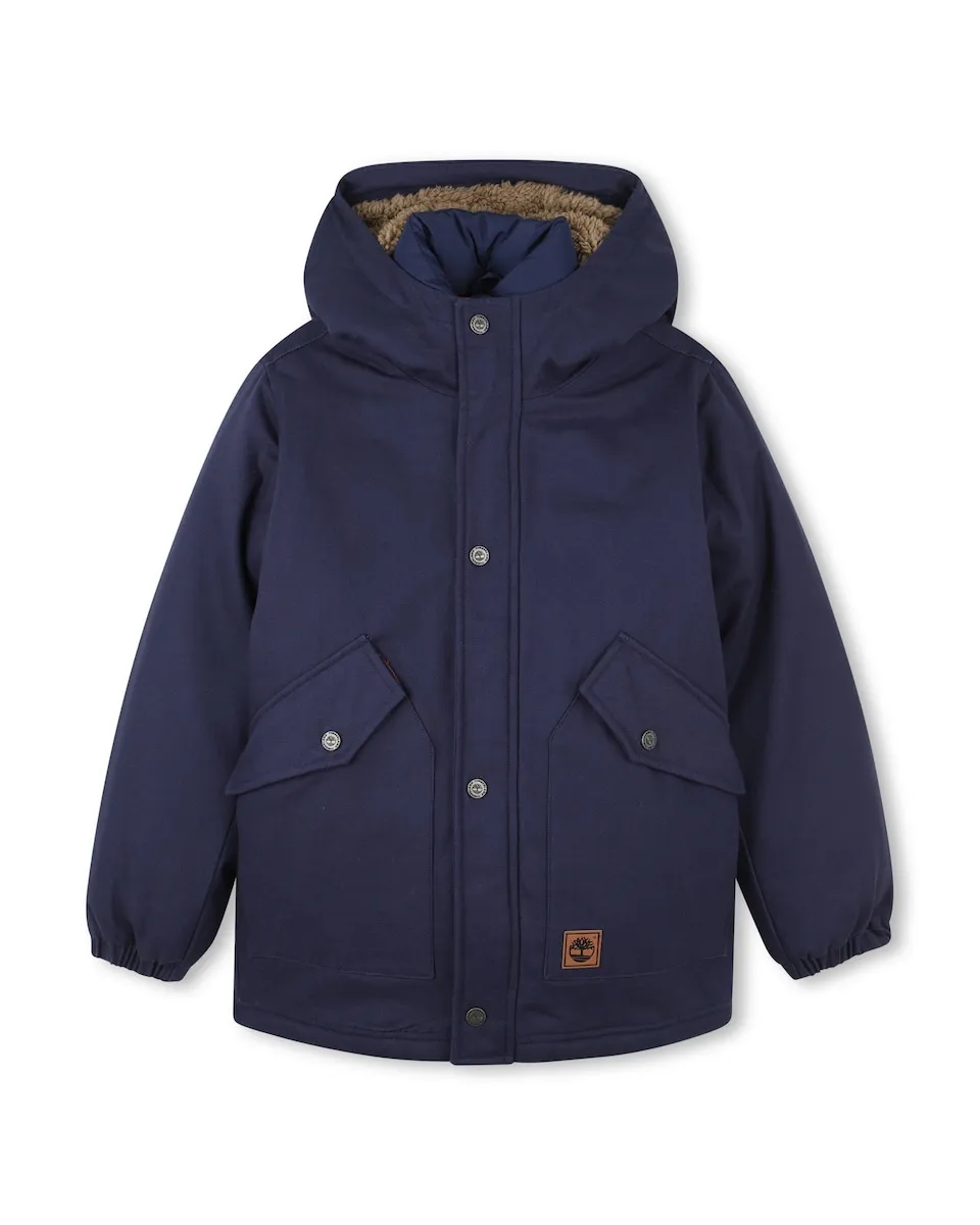 Детская парка синего цвета из хлопка Timberland
Детская парка синего цвета из хлопка Timberland