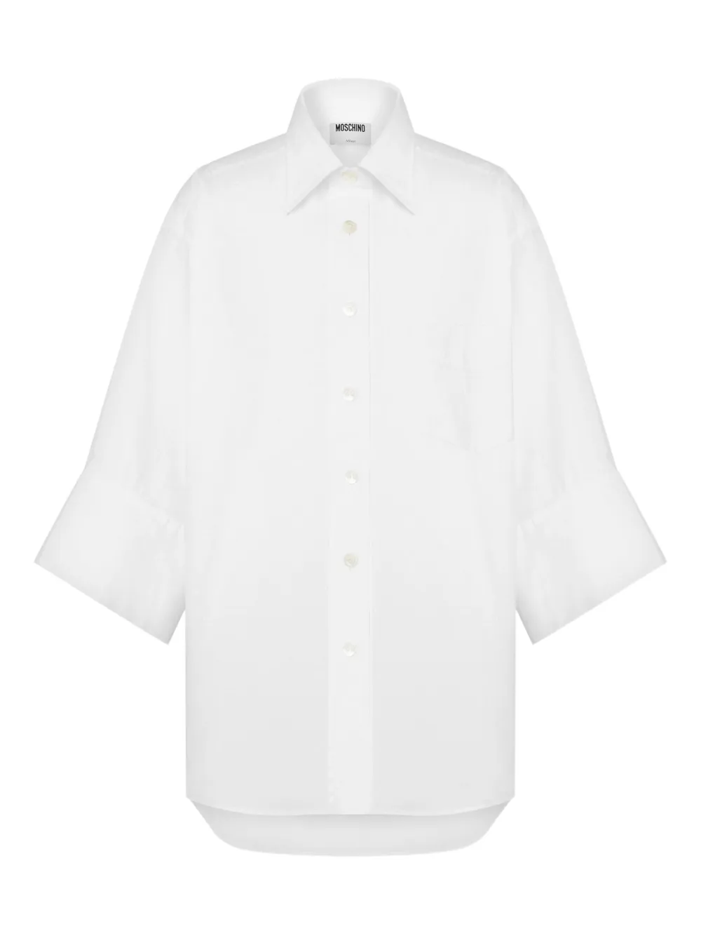 Рубашка с накладными карманами Moschino, белый 
Рубашка с накладными карманами Moschino, белый