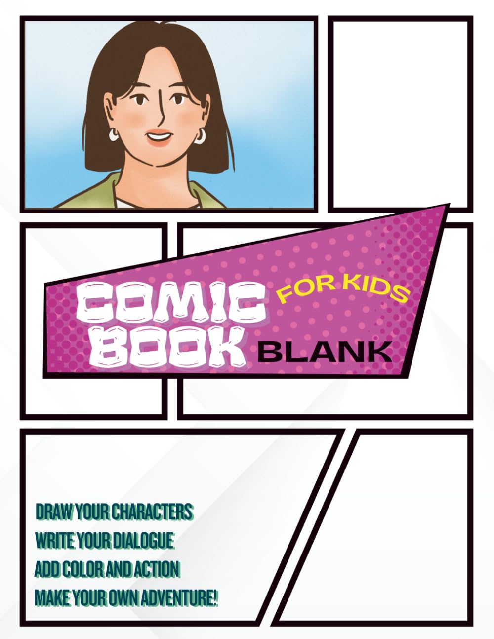 Comic Book For Kids Blank: A creative blank comic book designed for young kids to explore imagination (Independently published)
Comic Book For Kids Blank: A creative blank comic book designed for young kids to explore imagination (Independently published)