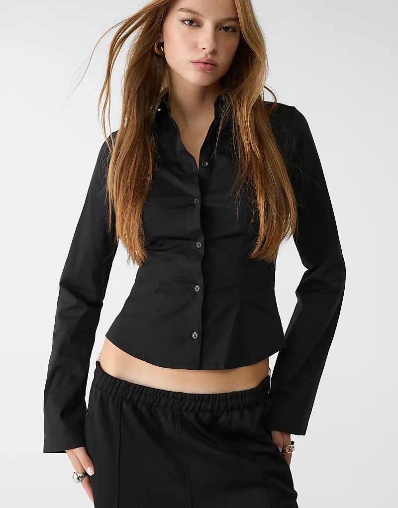 Рубашка Stradivarius с рукавами черного цвета
Рубашка Stradivarius с рукавами черного цвета