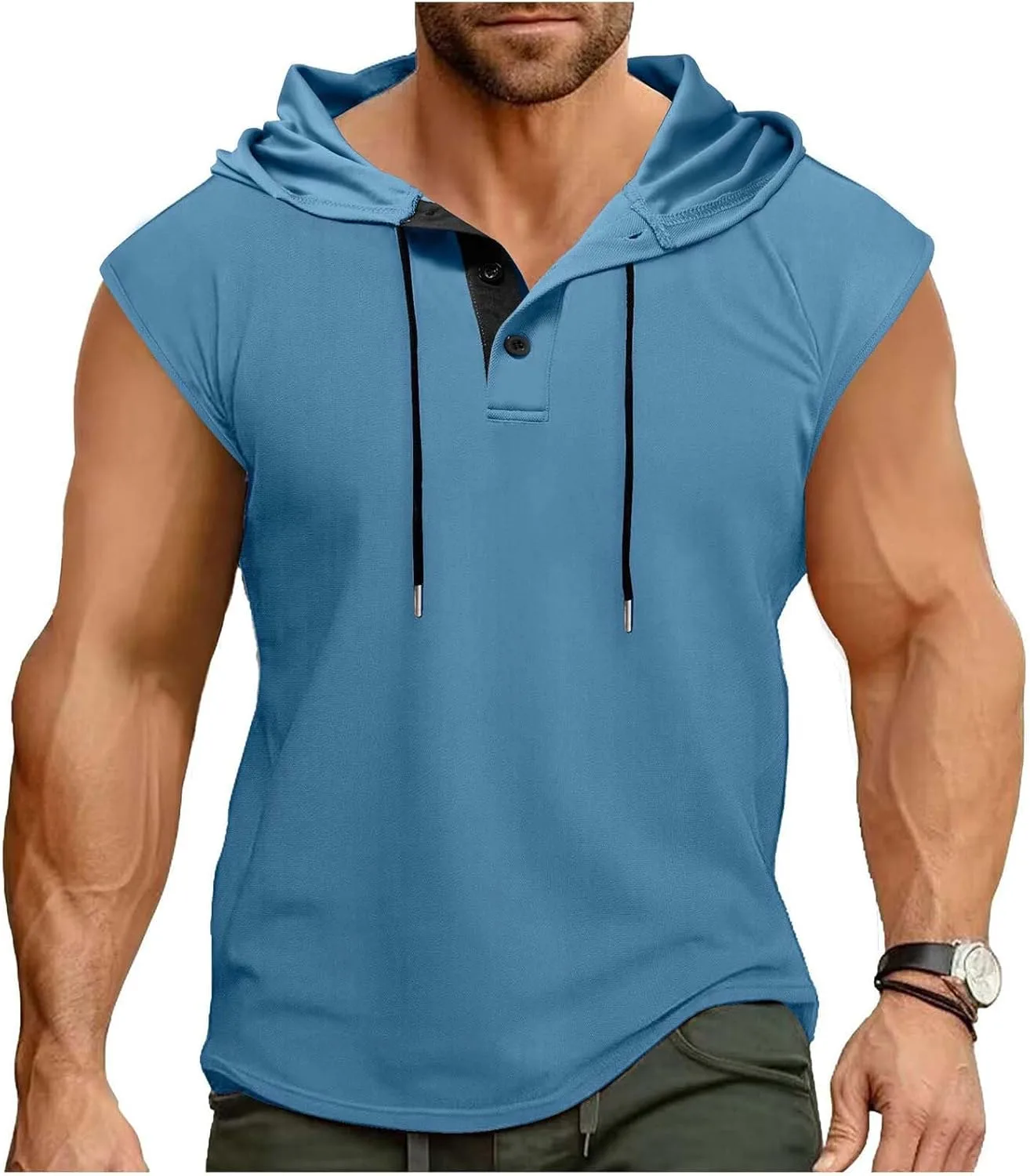 Мужская майка с капюшоном для тренировок
Мужская майка с капюшоном для тренировок