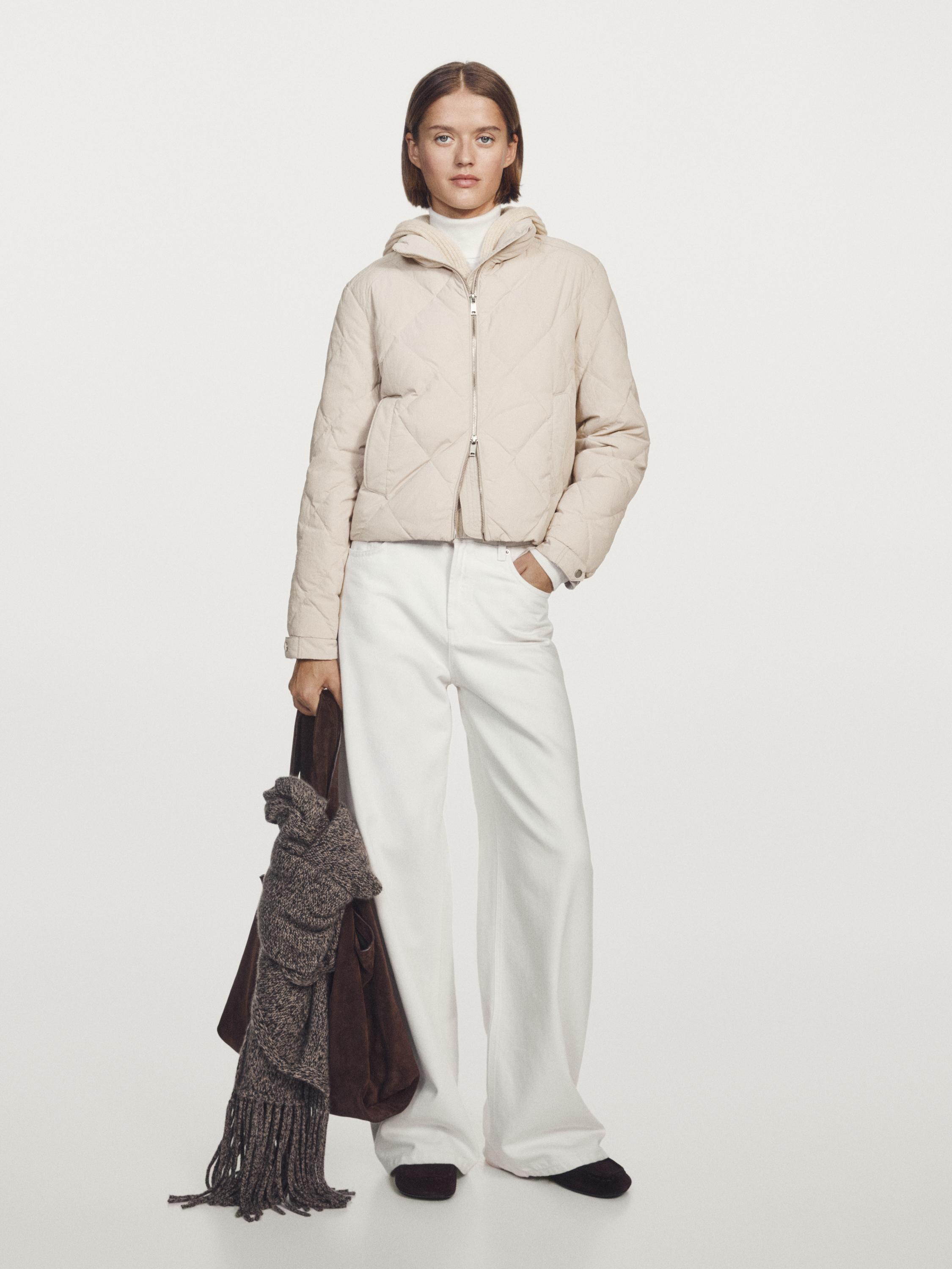 Короткая водоотталкивающая куртка-пуховик Massimo Dutti, кремовый
Короткая водоотталкивающая куртка-пуховик Massimo Dutti, кремовый