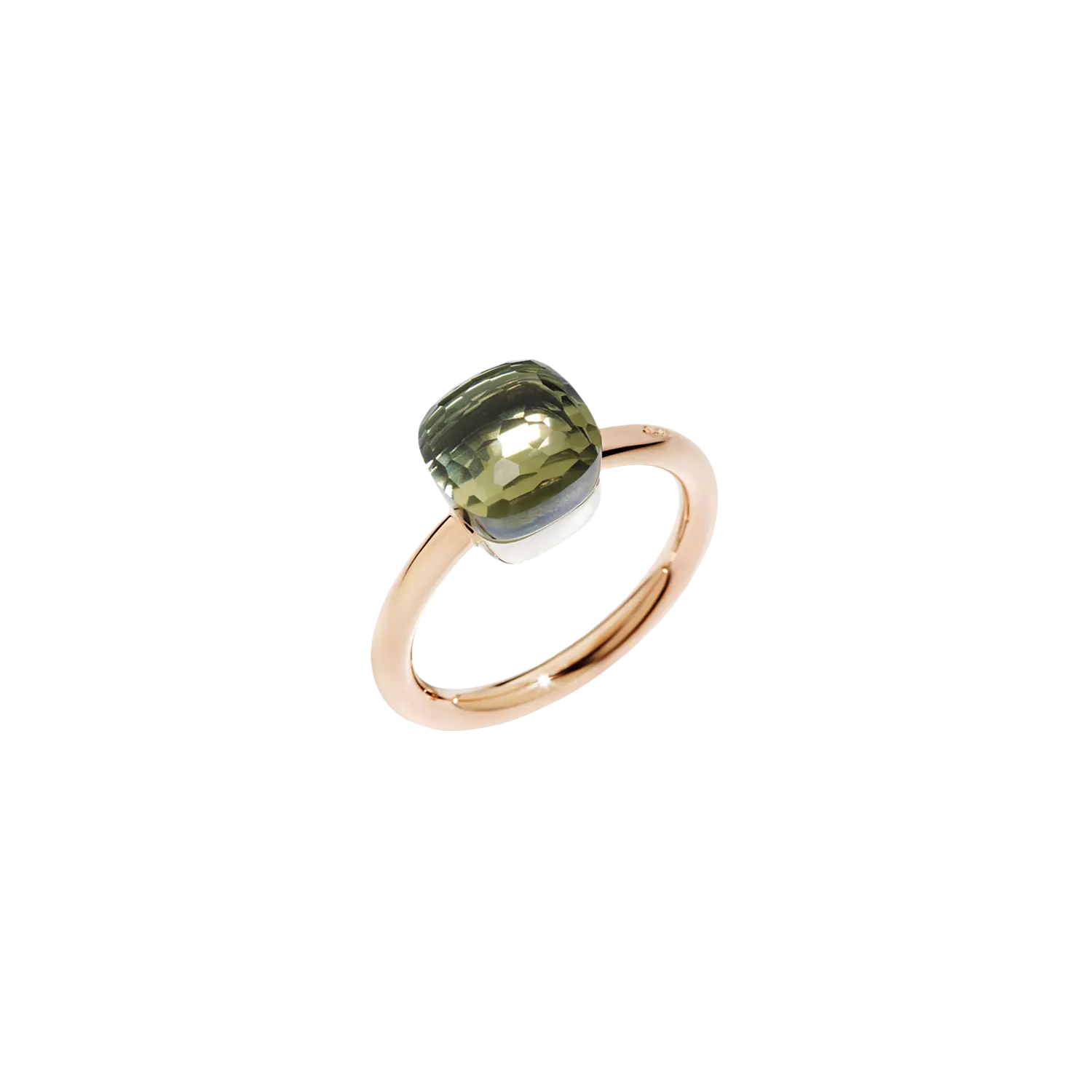 Кольцо nudo - кольцо из розового золота с кастом из белого золота и ограненной празиолитом - a.b403/o6/pa POMELLATO
Кольцо nudo - кольцо из розового золота с кастом из белого золота и ограненной празиолитом - a.b403/o6/pa POMELLATO