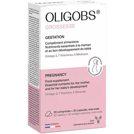 Пищевая добавка для беременных Oligobs 30 таблеток и 30 капсул Ccd
Пищевая добавка для беременных Oligobs 30 таблеток и 30 капсул Ccd