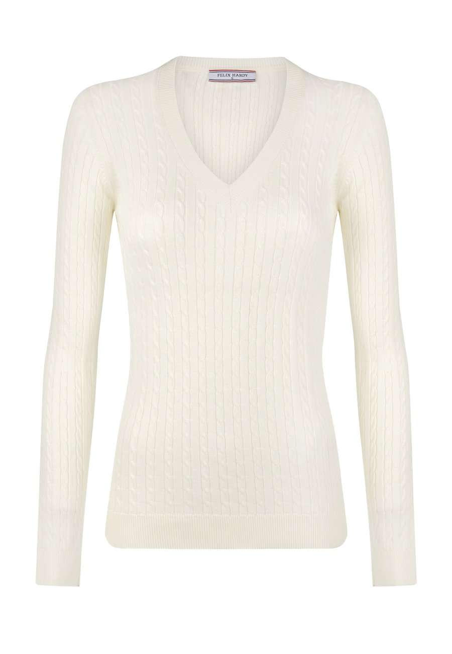 Джемпер Felix Hardy V-NECK CABLE, Off-White
Джемпер Felix Hardy V-NECK CABLE, Off-White