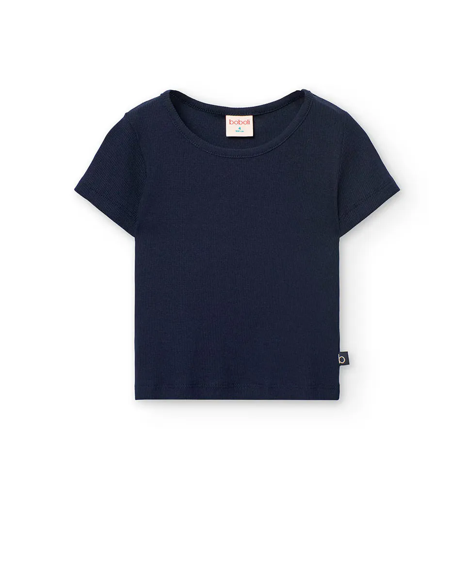 Футболка для девочек с короткими рукавами и круглым вырезом Boboli, тёмно-синий
Футболка для девочек с короткими рукавами и круглым вырезом Boboli, тёмно-синий