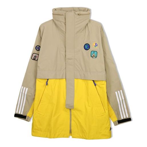 Куртка adidas x Pharrell Hu Crossover H 3L Jacket 'Beige Yellow', бежевый 
Куртка adidas x Pharrell Hu Crossover H 3L Jacket 'Beige Yellow', бежевый