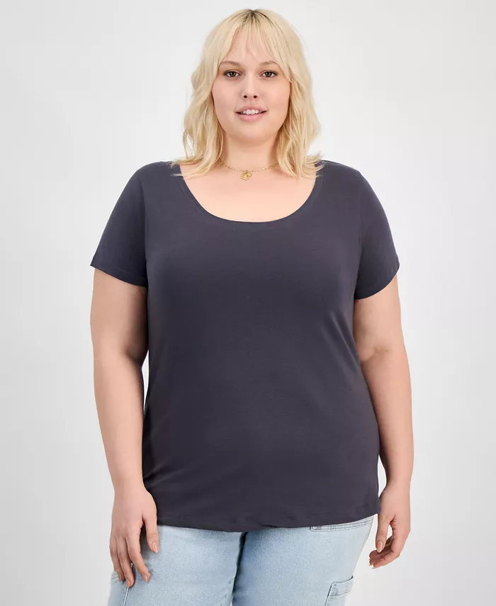 Трендовая футболка больших размеров с круглым вырезом Aveto, серый
Трендовая футболка больших размеров с круглым вырезом Aveto, серый