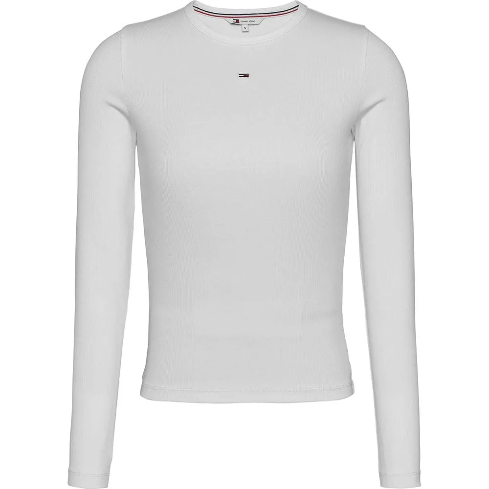 Футболка Tommy Jeans Essential Rib, белый 
Футболка Tommy Jeans Essential Rib, белый