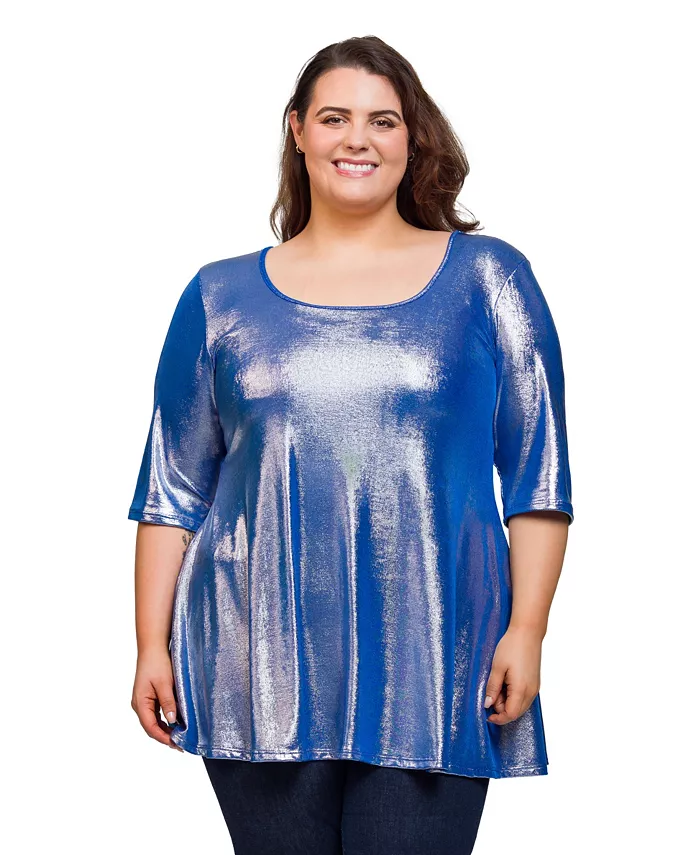 Расклешенный топ-туника больших размеров с круглым вырезом 24seven Comfort Apparel, синий
Расклешенный топ-туника больших размеров с круглым вырезом 24seven Comfort Apparel, синий