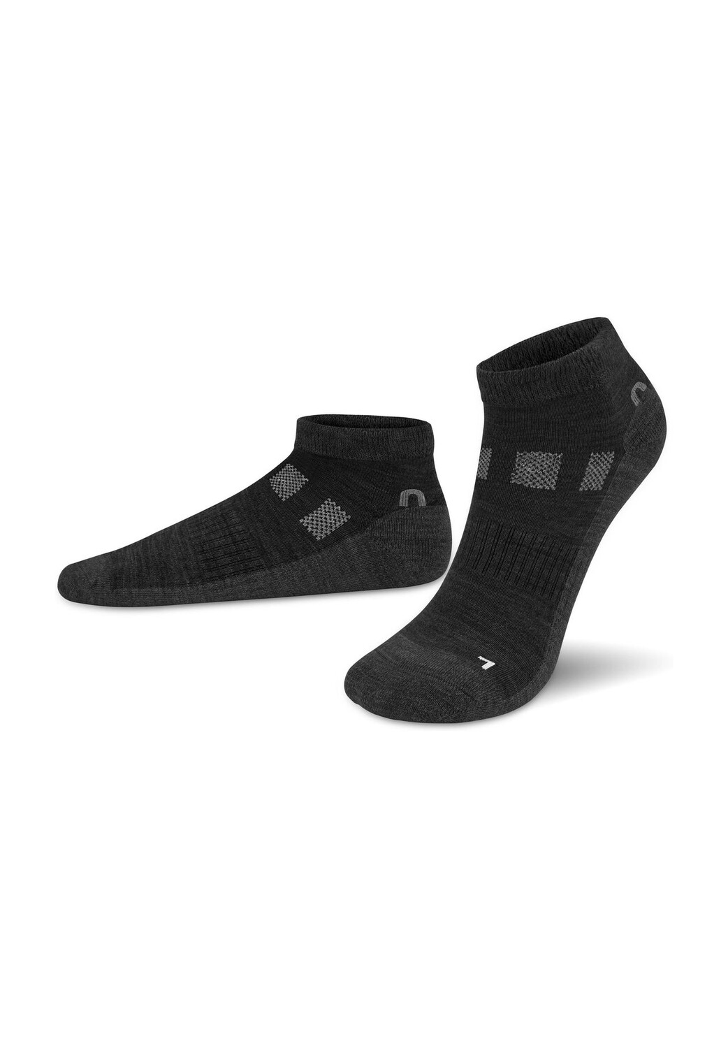 2 пары носков-кроссовок Timaru из шерсти мериноса normani, черный 
2 пары носков-кроссовок Timaru из шерсти мериноса normani, черный