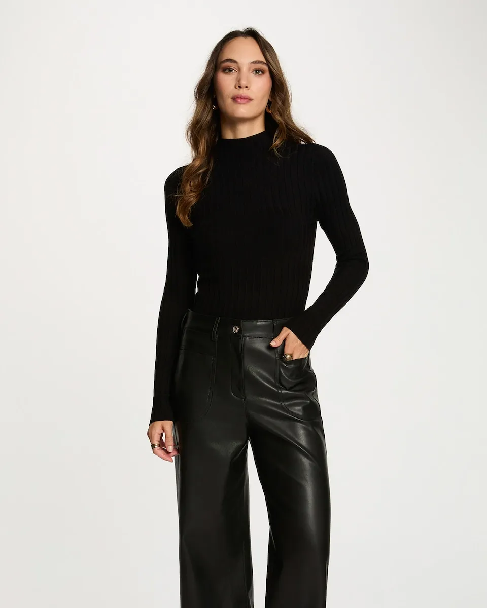 Женский свитер с высоким воротником Morgan, черный
Женский свитер с высоким воротником Morgan, черный