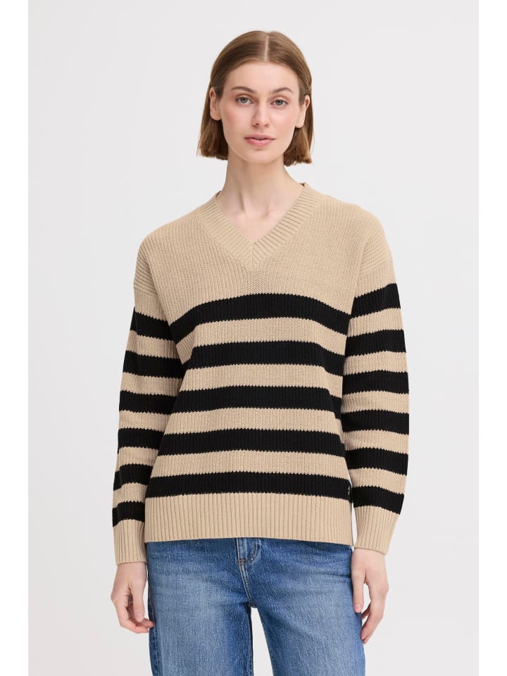 Oxmo Свитер с V-образным вырезом OXKalane натурального цвета
Oxmo Свитер с V-образным вырезом OXKalane натурального цвета