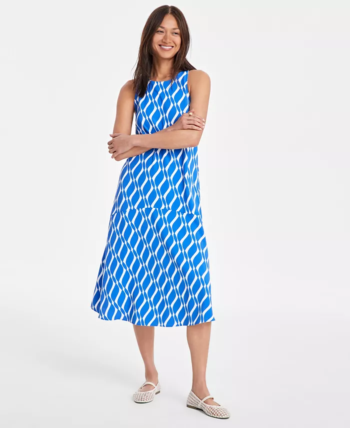 Женское миди-платье-комбинация без рукавов с принтом On 34th, синий
Женское миди-платье-комбинация без рукавов с принтом On 34th, синий