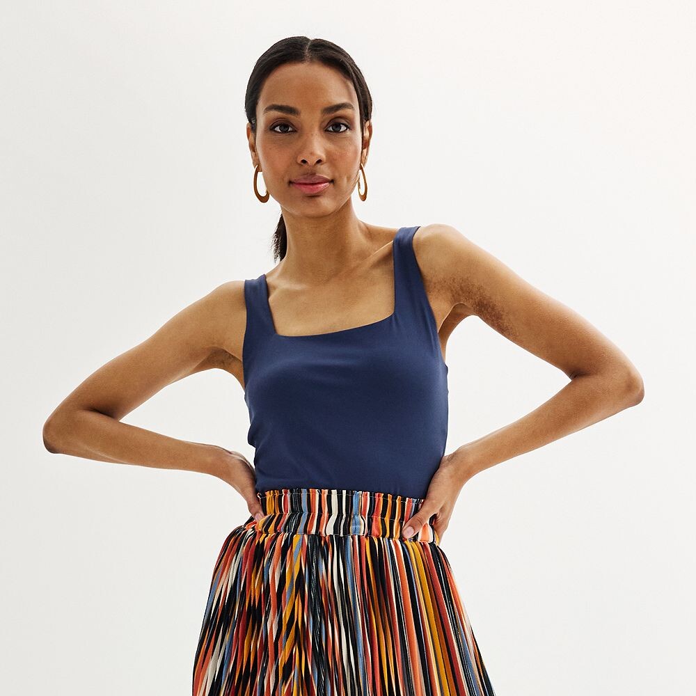 Женская майка Nine West Sculpt с квадратным вырезом, цвет Resolute Blue 
Женская майка Nine West Sculpt с квадратным вырезом, цвет Resolute Blue