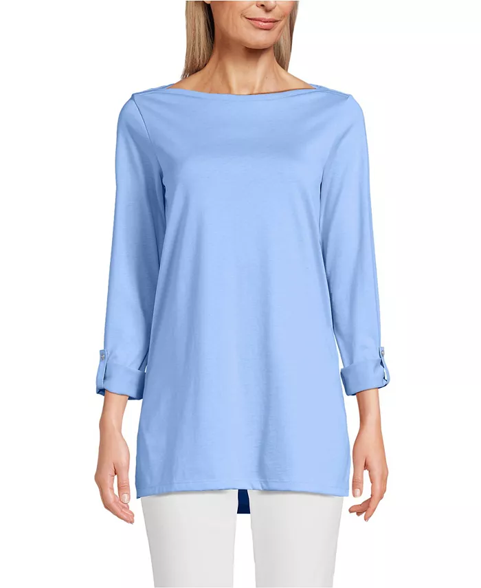 Женская туника Supima Cotton с регулируемым вырезом лодочкой и рукавом 3/4 Lands' End, синий
Женская туника Supima Cotton с регулируемым вырезом лодочкой и рукавом 3/4 Lands' End, синий