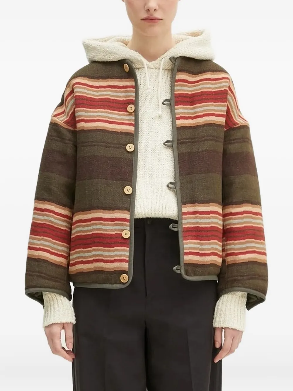 Вязаная толстовка с капюшоном visvim, белый
Вязаная толстовка с капюшоном visvim, белый