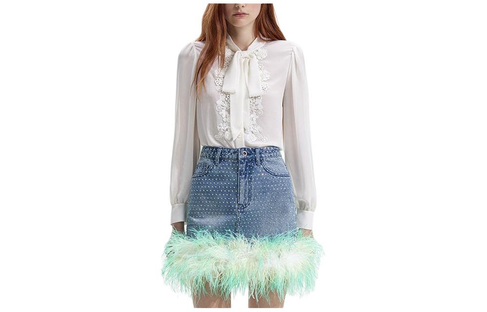 Self-portrait Женская рубашка с автопортретом цвета слоновой кости Self portrait
Self-portrait Женская рубашка с автопортретом цвета слоновой кости Self portrait