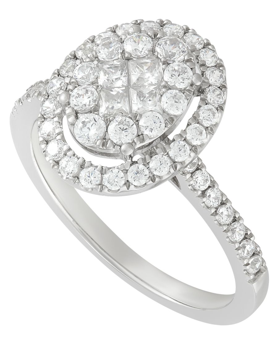 Кольцо с бриллиантовым ореолом (1 карат) из белого золота 10 карат Macy's, 10k White Gold
Кольцо с бриллиантовым ореолом (1 карат) из белого золота 10 карат Macy's, 10k White Gold