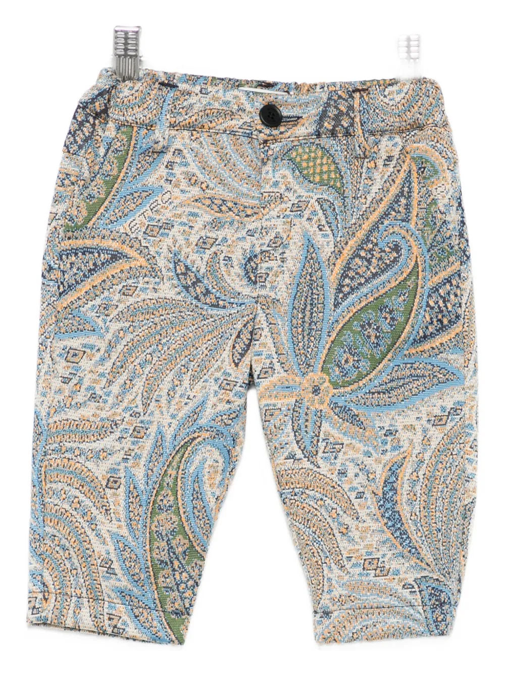 Хлопковые брюки с узором пейсли ETRO KIDS, нейтральный 
Хлопковые брюки с узором пейсли ETRO KIDS, нейтральный
