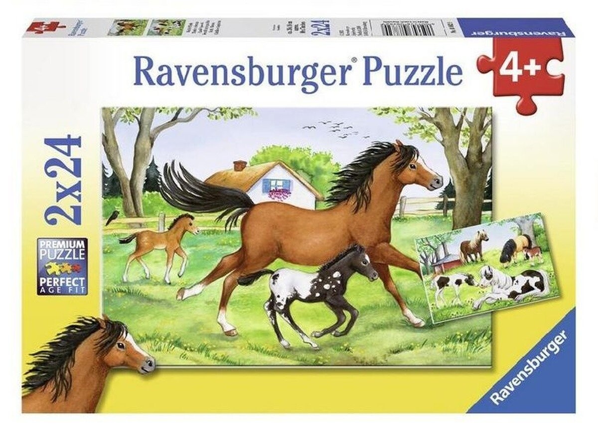 Пазл Ravensburger, Horse World, 2х24 шт.
Пазл Ravensburger, Horse World, 2х24 шт.