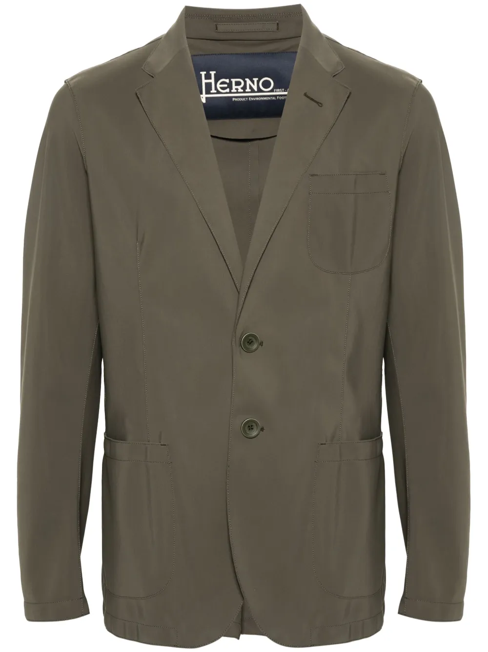 Однобортный пиджак Herno, зеленый
Однобортный пиджак Herno, зеленый