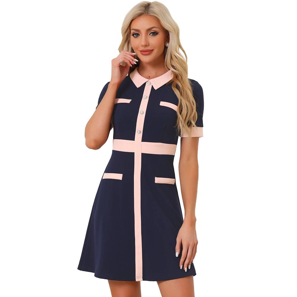 Женское рабочее платье Контрастные цвета Расклешенные платья ALLEGRA K, цвет Dark Blue
Женское рабочее платье Контрастные цвета Расклешенные платья ALLEGRA K, цвет Dark Blue