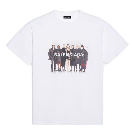 Футболка men's band portrait printing logo retro short sleeve white Balenciaga, белый
Футболка men's band portrait printing logo retro short sleeve white Balenciaga, белый